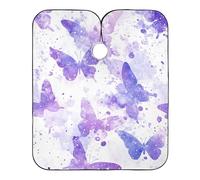 Viola Dreamy Butterfly Mantelle per taglio di capelli con chiusura a scatto regolabile, mantelle impermeabili per adulti capa para cortar Pelo 165,1 x 139,7 cm