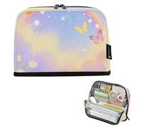 Viola Dreamy Rainbow Farfalla Giardino Matita Sacchetti di Grande Capacità Trucco Sacchetti In Piedi Cancelleria Penna Sacchetto per Insegnante Forniture Scuole cartuchera para ninos