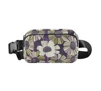 Viola e Verde Girasole Trendy Cross Body Bag Belt Pack per Uomo Donna Piccolo con Cinghia Regolabile per Viaggi Palestra Lavoro bolsa para celular para, girasole viola e verde, moderno