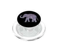 Viola Elephant Geometrico Trunk Up Graphic Design Apparel PopSockets PopGrip per MagSafe