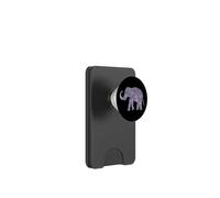 Viola Elephant Geometrico Trunk Up Graphic Design Apparel PopSockets PopWallet per MagSafe