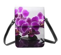 Viola Farfalla Orchidea Piccola Crossbody Borse Per Le Donne Del Telefono Cellulare Borsa Del Raccoglitore In Pelle PU Con Tracolla