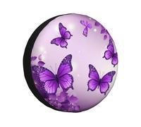 Viola Farfalle Copertura della Ruota di Scorta Impermeabile Antipolvere Auto Protezioni Portatile per RV SUV Camion Rimorchi Da Viaggio Accessori 14