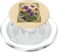 Viola Fiori Febbraio Compleanno Stile Liberty PopSockets PopGrip per MagSafe