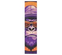 Viola Gorilla Arancione Artistico Fogli di Grip Tape per Skateboard e Longboard Anti-Bolle e Antiscivolo per Ragazzi