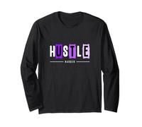 Viola Hustle Harder Viola Grafica Maglia a Manica