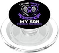 Viola In Memoria Di Mio Figlio Drug Overdose Awareness Ribbon PopSockets PopGrip per MagSafe