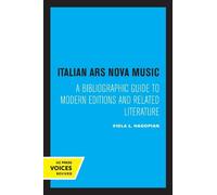 Viola L. Hagopian Italian Ars Nova Music (Tascabile)