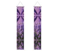 Viola Lavanda Campo Stampa Banner Decor Ambiente Festivo Ogni Occasione Interno Esterno Porta Anteriore Portico Di Più