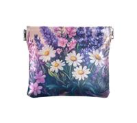 Viola Lavanda di Modo Delle Donne Della Moneta Del Cuoio Della Borsa Della Moneta Del Raccoglitore Decorativo Trucco Periodo Borsa per