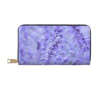 Viola Lavanda Fiori Colorati Lungo Ecopelle Pochette Chic Elegante Donna Portafogli Per Le Donne Moderne Porta Carte Di Grande Capacità E Tasche Organizzatore Borsa Durevole Borsa Per I Viaggi Di