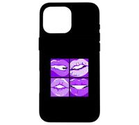 Viola Leggi Le Mie Labbra Grafica Viola Custodia per iPhone 16 Pro Max