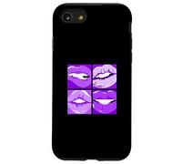 Viola Leggi Le Mie Labbra Grafica Viola Custodia per iPhone SE (2020) / 7/8