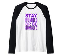 Viola L'importanza dell'umiltà Grafica viola Maglia con Maniche Raglan