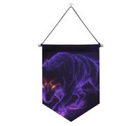 Viola Lupo Fuoco Cool appeso banner con asta telescopica cantiere banner all'aperto decorazioni per feste per Festival & giorno speciale