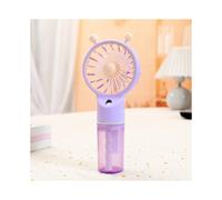 (Viola) Mini ventilatore portatile con spruzzatore d'acqua a quattro velocità, con design a forma di lumaca, con