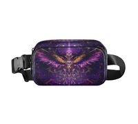 Viola Misterioso Uccello Carino Fanny Pack Marsupio per piccolo uomo d'affari Impermeabile con Cinghia Regolabile per Viaggi Corsa Escursionismo bolsas de cintura para mujer