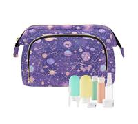 Viola Misterioso Universo Pianeta Borsa Cosmetica Impermeabile Viaggio Cosmetico Borsa Da Viaggio Borsa Da Donna Borsa Cambia Monete per Organizzatore di