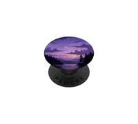 Viola Mistico Luna Natura Foresta Mare Alba Celeste PopSockets PopGrip Adesivo