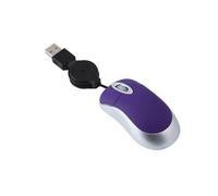 (Viola muto) Nuova ragazza carina Mouse creativo per computer Telescopico 3 tasti Cavo retrattile USB