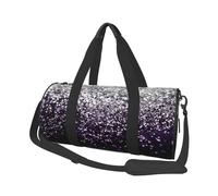 Viola Nero Argento Glitter, Borsone da viaggio di grande capacità Borsa rotonda Borsa da viaggio sportiva Borsa da viaggio Borsa da fitness