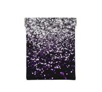 Viola Nero Argento Glitter, Spremere il portafoglio superiore da donna Borsa portaoggetti Piccola portamonete Portamonete