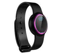 (Viola + Nero) Braccialetto elettronico indossabile anti-zanzare, impermeabile ad ultrasuoni