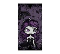Viola Nero Goth Spettrale Copertura Porta Banner Benvenuto Ingresso Cartello Festone Feste Decorazioni Feste Feste Feste Banner per Feste Feste Feste 178 x 89,9 cm