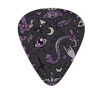 Viola Nero Goth Spooky Chitarra Plettri 12 Pezzi Per Ukulele Basso Strumenti Accessori