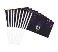 Viola Nero Goth Spooky Stampa Convenienza Palmare Bandiera Leggero Bandiere Decor Indoor Outdoor Eventi Feste
