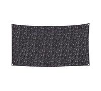 Viola Nero Goth Spooky Stampa Halloween Natale Banner Decor Outdoor Indoor Hanging Party Sign A Prova di Dissolvenza Per Uso Ripetuto