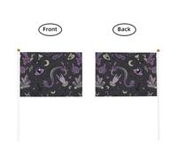 Viola Nero Goth Spooky Stampa Palmare Bandiera Leggero Festival Bandiere Indoor Outdoor Decor Parata Party Eventi