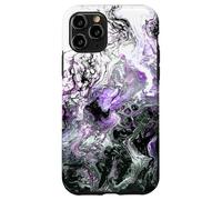 Viola Nero Grigio Astratto Fluid Art Custodia per iPhone 11 Pro