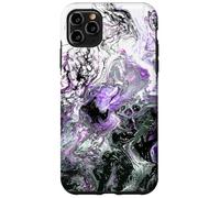 Viola Nero Grigio Astratto Fluid Art Custodia per iPhone 11 Pro Max