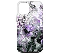Viola Nero Grigio Astratto Fluid Art Custodia per iPhone 12/12 Pro