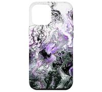 Viola Nero Grigio Astratto Fluid Art Custodia per iPhone 12 Pro Max