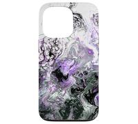 Viola Nero Grigio Astratto Fluid Art Custodia per iPhone 13 Pro