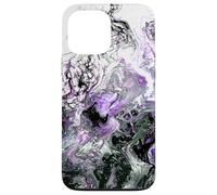 Viola Nero Grigio Astratto Fluid Art Custodia per iPhone 13 Pro Max