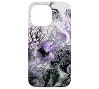 Viola Nero Grigio Astratto Fluid Art Custodia per iPhone 14 Pro Max