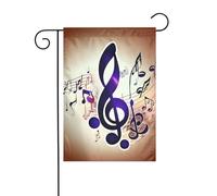 Viola Note Musiche Stampa Bandiera Esterna Banner Decorazioni 30,5 x 45,7 cm, Decorazioni Da Giardino Regali Per La Decorazione Della Casa Forniture Per Il Partito