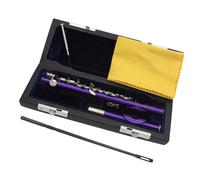 Viola Piccolo 16 Fori Chiusi Fori Aggiungere Flauto In Cupronichel Di Mezza Misura Chiave Mi Con Custodia In Pelle Flauto Traverso per Principiante