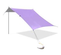 Viola progettato UPF50+ Beach Tent & Canopy impermeabile Sun Shelter con sacchi di sabbia e pala per viaggi in famiglia sombrilla para Playa