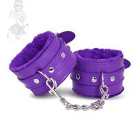 Viola regolabile peluche PU pelle gioco festa ruolo gioco manette puntelli