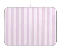 Viola Righe Verticali Piatto Mat Cucina Controsoffitto Arredamento Stuoie per Piatti Microfibra Resistente Al Calore Stuoia Grande Piatto Asciugatura Mat 18 x 24