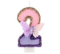Viola Rosa Farfalla 3D Compleanno Candele,Candele per Torta di 2° Compleanno,Decorazioni di Compleanno Candelina Topper per Torta per Matrimonio Forniture per Feste di Compleanno