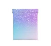 Viola rosa Glitter Ombre sfumatura blu, Spremere il portafoglio superiore da donna Borsa portaoggetti Piccola portamonete Portamonete