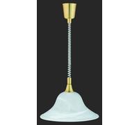 VIOLA SALISENDI CAMPANA IN VETRO ALABASTRO D.39CM 1 LUCE ATTACCO E27OTTONE SATINATO