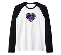 Viola Strega Gang Raccapricciante Cuore Carino Maglia con Maniche Raglan