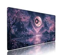 Viola Tappetino Mouse xxl Gaming Accessori Sottomano Scrivania Grande Tappetino Mouse e Tastiera Astratto Accessori pc 900x500x3mm Ufficio Desk Mat, Base in Gomma Impermeabile e Antiscivolo d-951