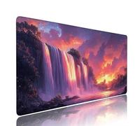 Viola Tappetino Mouse xxl Gaming Accessori Sottomano Scrivania Grande Tappetino Mouse e Tastiera Autunno Accessori pc 1000x500x3mm Ufficio Desk Mat, Base in Gomma Impermeabile e Antiscivolo d-982